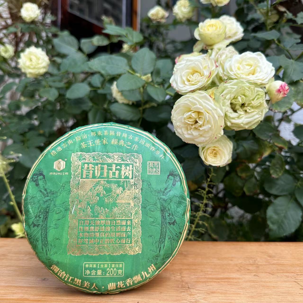 2023年【昔归古树】普洱生茶紧压饼茶200g