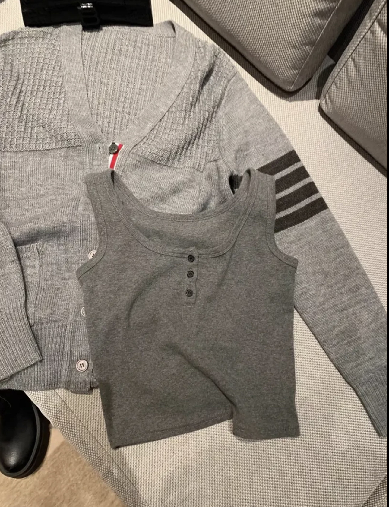 法式性感露肩条纹短款牛仔上衣小众设计