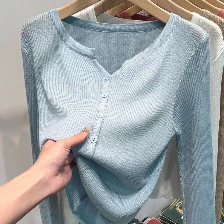【高级慵懒风】气质时尚百搭显瘦软糯亲肤针织开衫 14840-