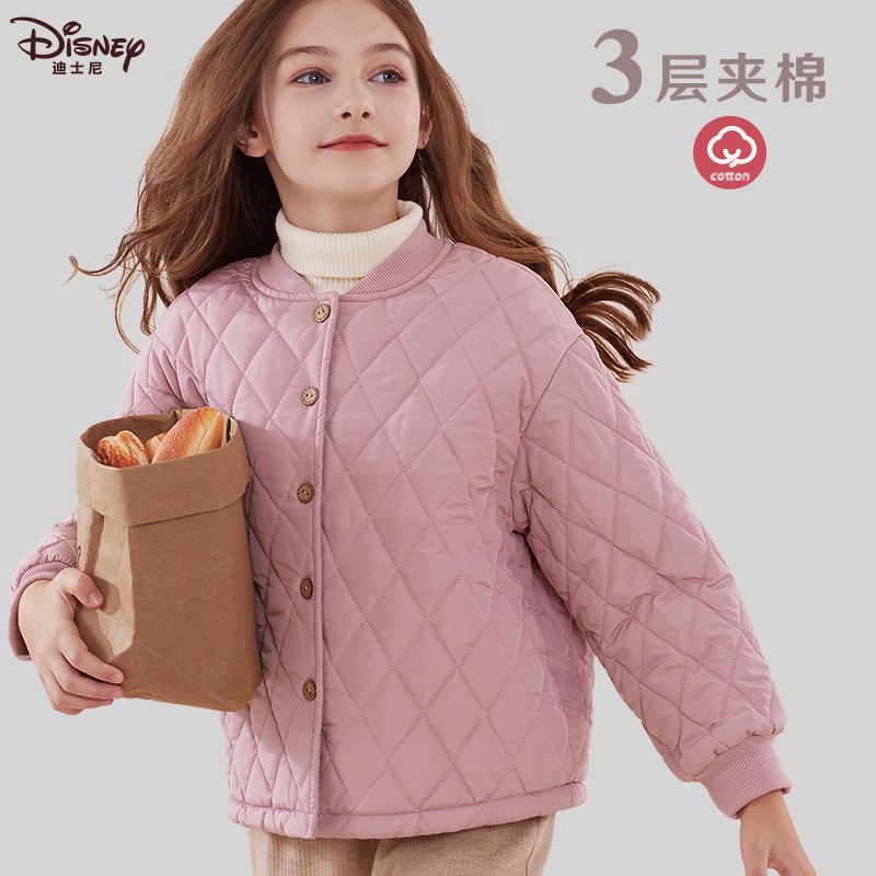 女童外套秋冬2025新款儿童加厚棉服中大童夹棉保暖洋气童装冬季