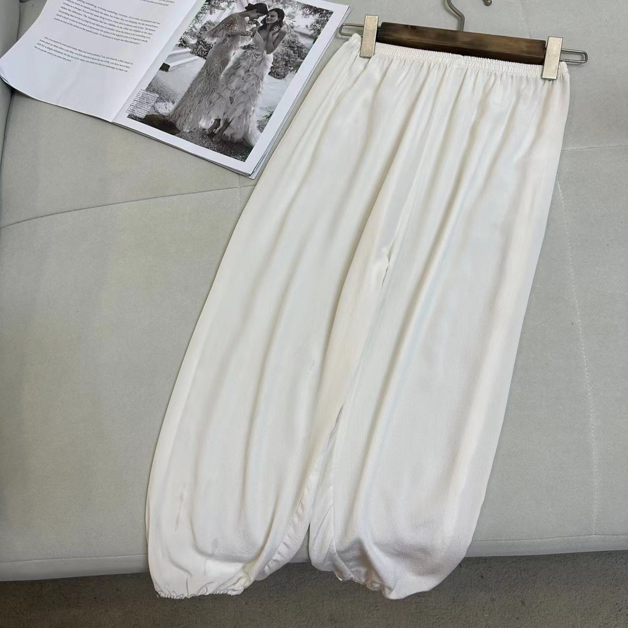 儿童中小童纯色垂感束脚夏季防蚊灯笼裤 C5288