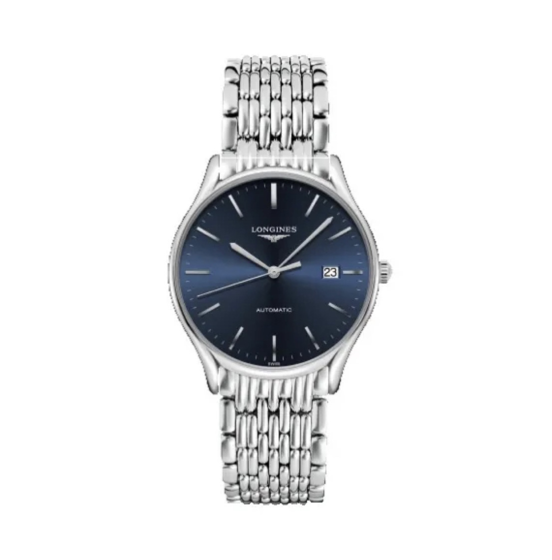 99新 Longines/浪琴 律雅960/蓝盘机械男表/表径38.5mm