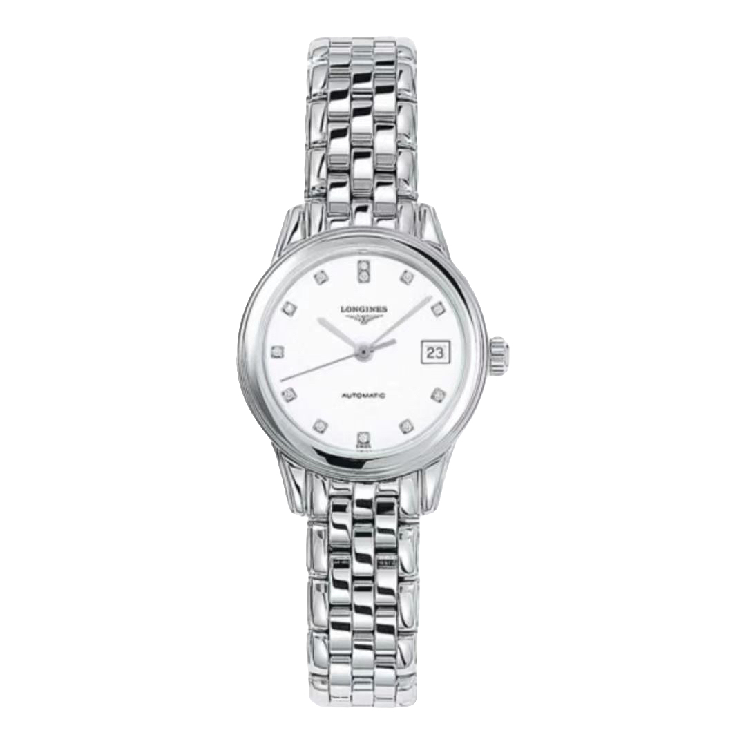 99新 Longines/浪琴 军旗274/26mm/白盘钻刻机械女士表