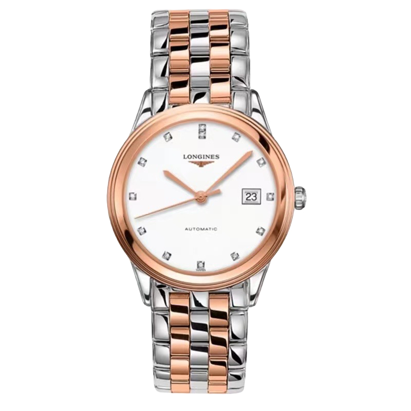 99新 Longines/浪琴 军旗38.5mm/钻刻机械时尚男士手表