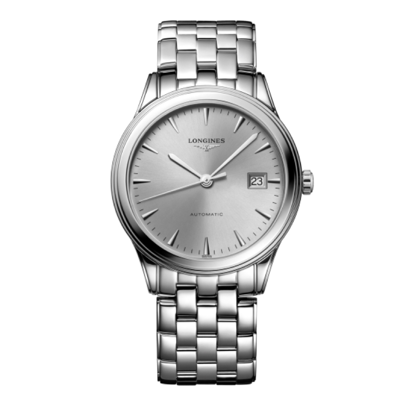 99新 Longines/浪琴 984军旗40mm/男士灰条刻时尚机械/