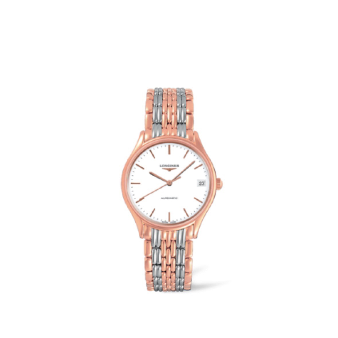 99新 Longines/浪琴 律雅361/30mm/白盘条刻机械女士表/