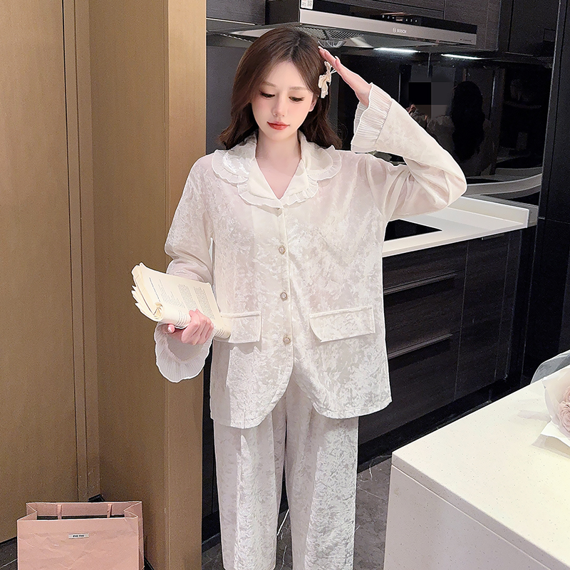 新款冬季金钻绒小香风女士开衫睡衣女秋冬款可外穿家居服套装女款