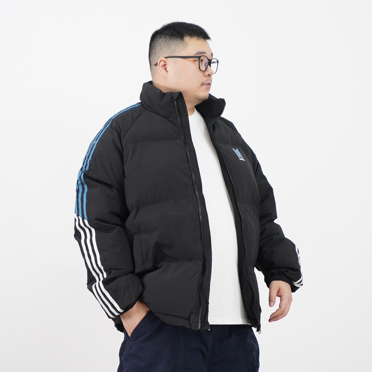 特价清。刺绣黑色棉衣冬季加厚新品宽松男士棉服立领保暖G-XYMF18