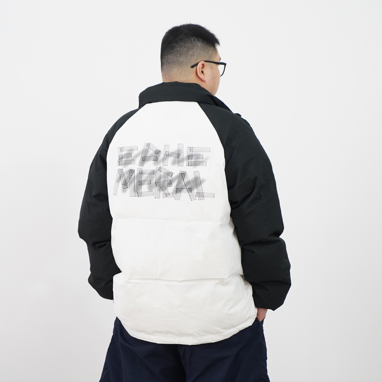 特价清。双面印花男士棉服宽松胖子大码保暖棉衣冬季无帽G-XYMF02