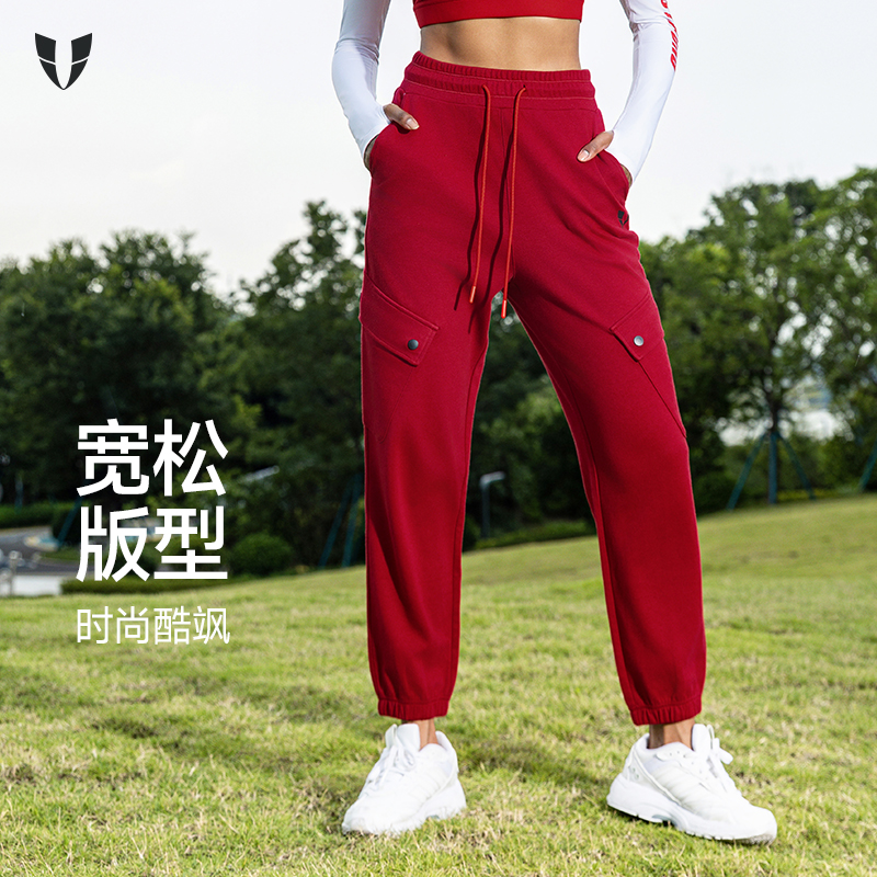 马甲线健身运动长裤户外跑步宽松收脚休闲卫裤瑜伽塑形F2432L723