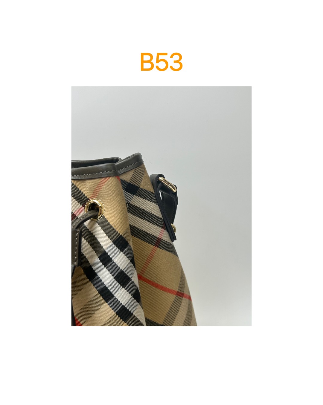 B53  大号经典格纹时尚百搭斜跨水桶包XX