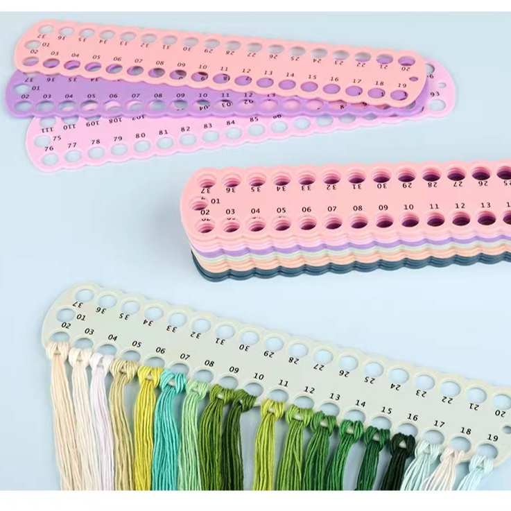 爱阁十字绣 纯色数字线板加厚收纳彩色分线器线板十字绣工具方便G