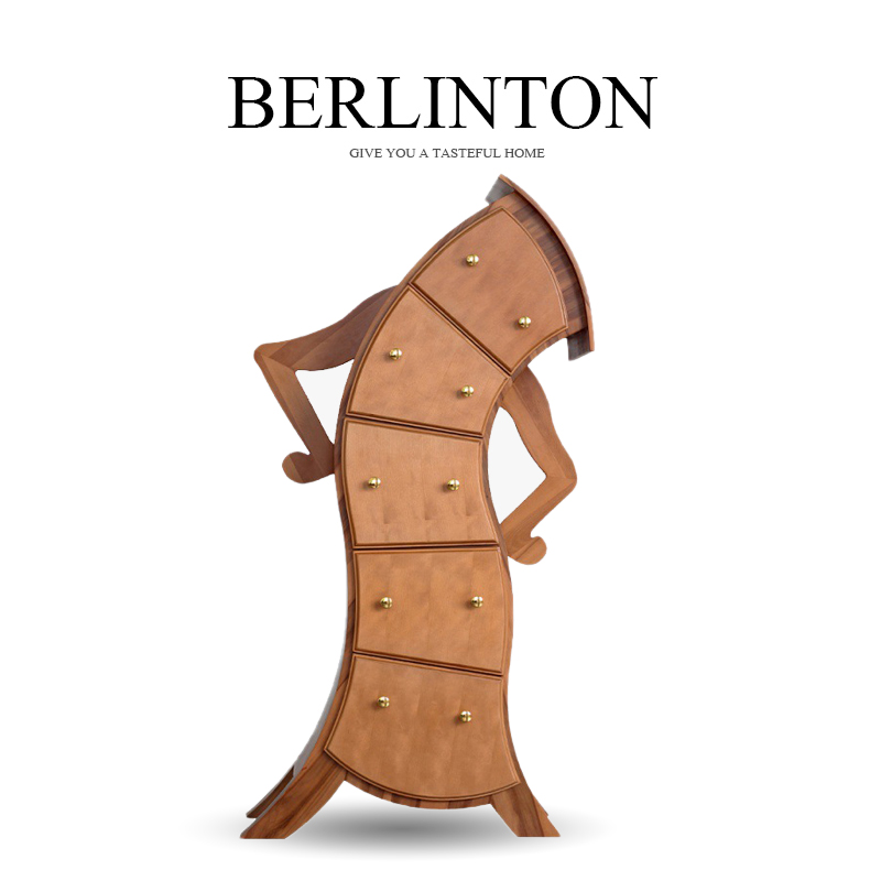 BERLINTON/铂林顿中古叉腰柜斗柜轻奢储物柜收纳柜五斗柜置物家用