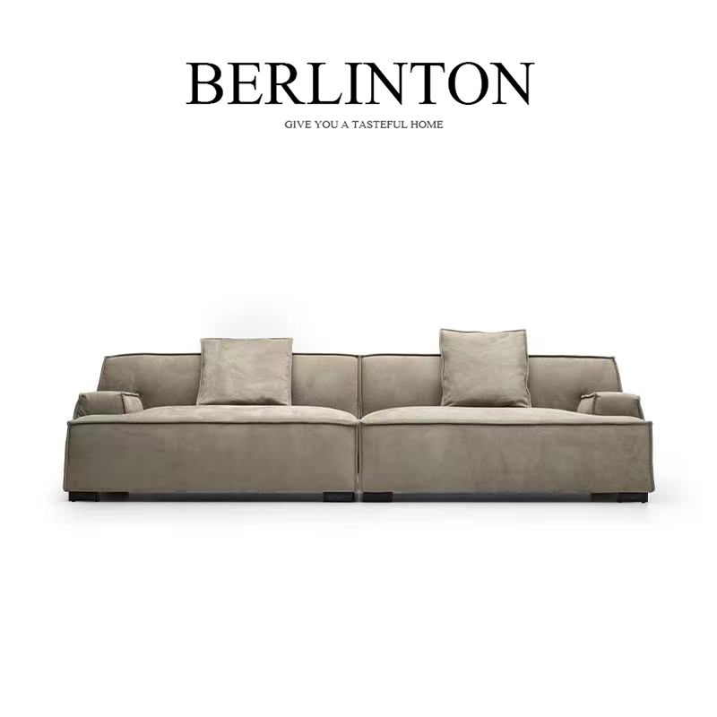 BERLINTON/铂林顿意式极简大马士革沙发客厅直排四人位布艺沙发