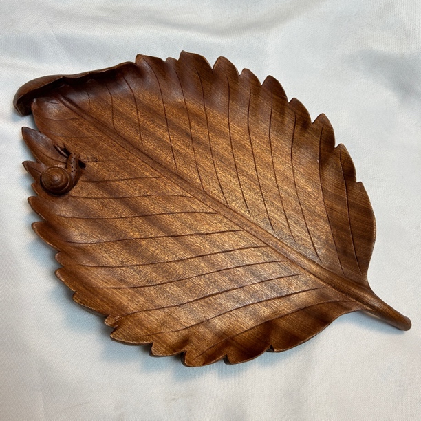 原创设计创意手工树叶茶盘水果盘