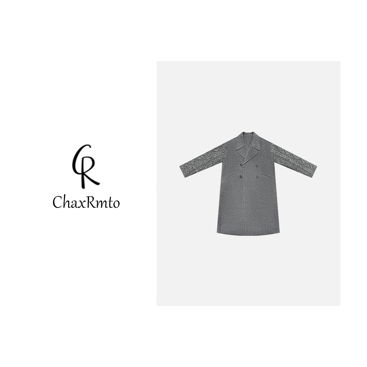 ChaxRmto斯斯 2024秋款时尚气质毛呢大衣翻驳领外套 SC1C1134