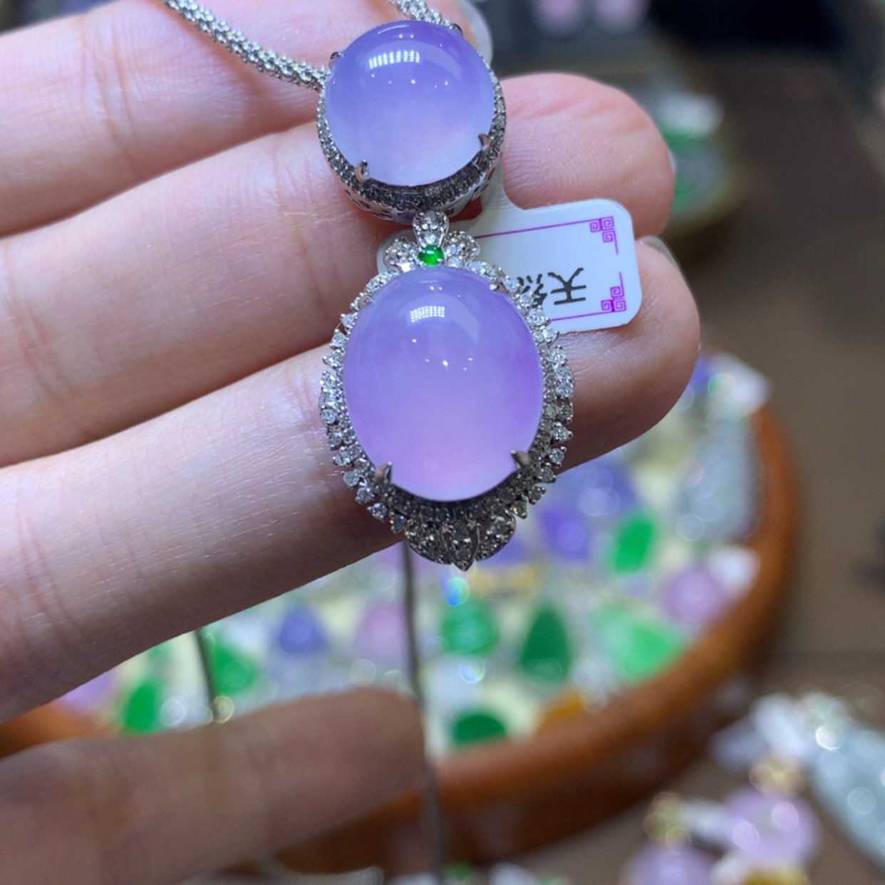 【闪购商品】翡翠颈饰18K金镶嵌