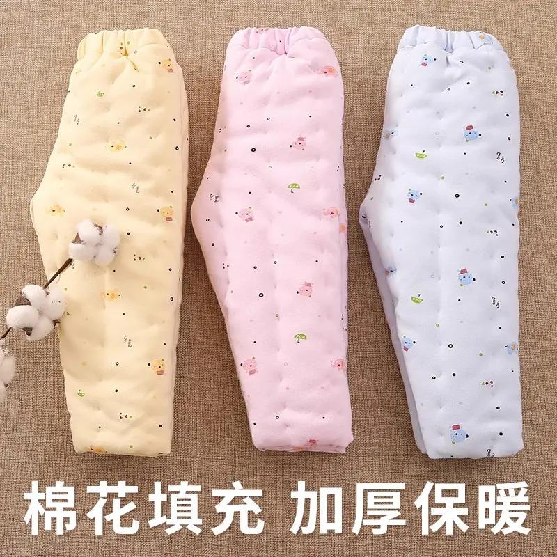 婴儿手工棉花棉裤男女宝宝加厚幼儿童装内胆内穿保暖裤子秋冬季