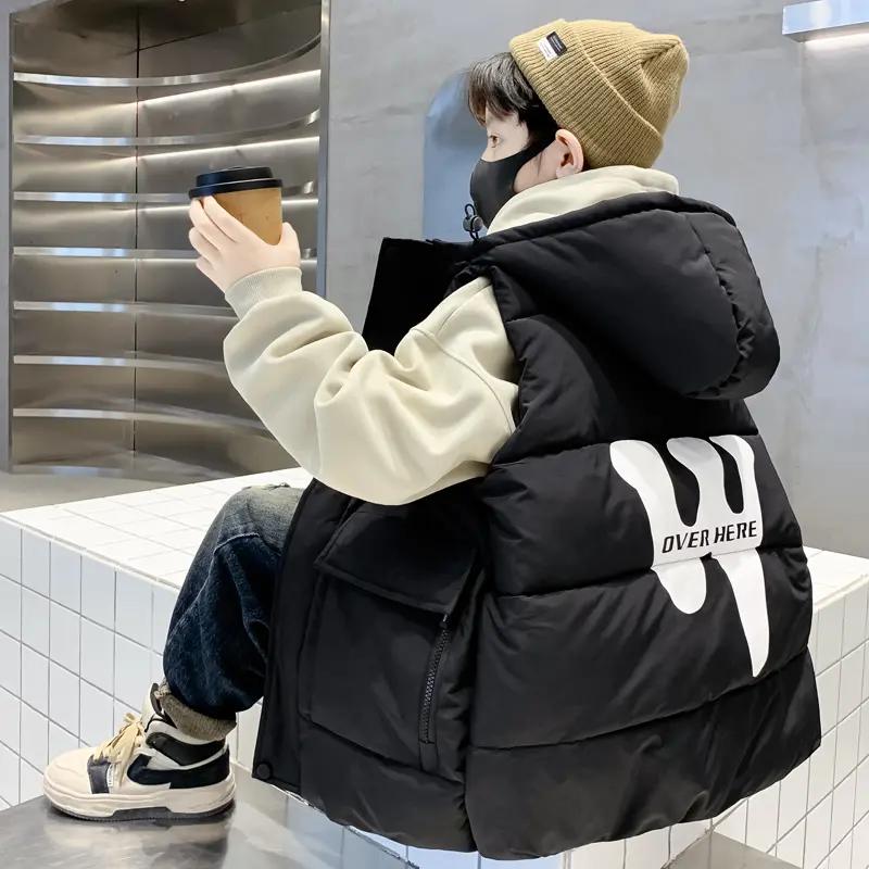 儿童装男童冬装棉马甲2023新款中大童秋冬季加厚马夹男孩外穿背心
