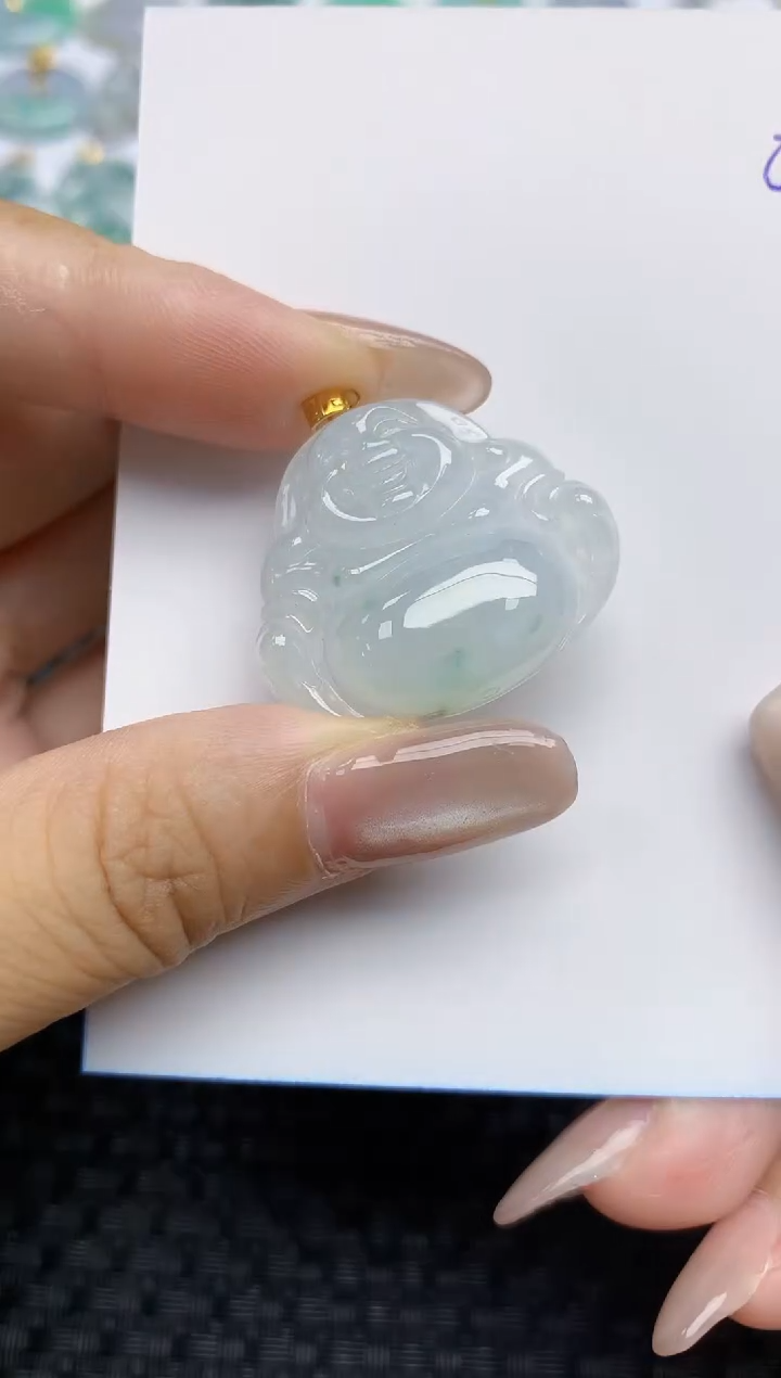 【闪购商品】翡翠颈饰18K金镶嵌天然A货翡翠 86