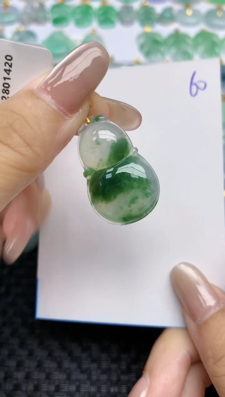 【闪购商品】翡翠颈饰18K金镶嵌天然A货翡翠 60