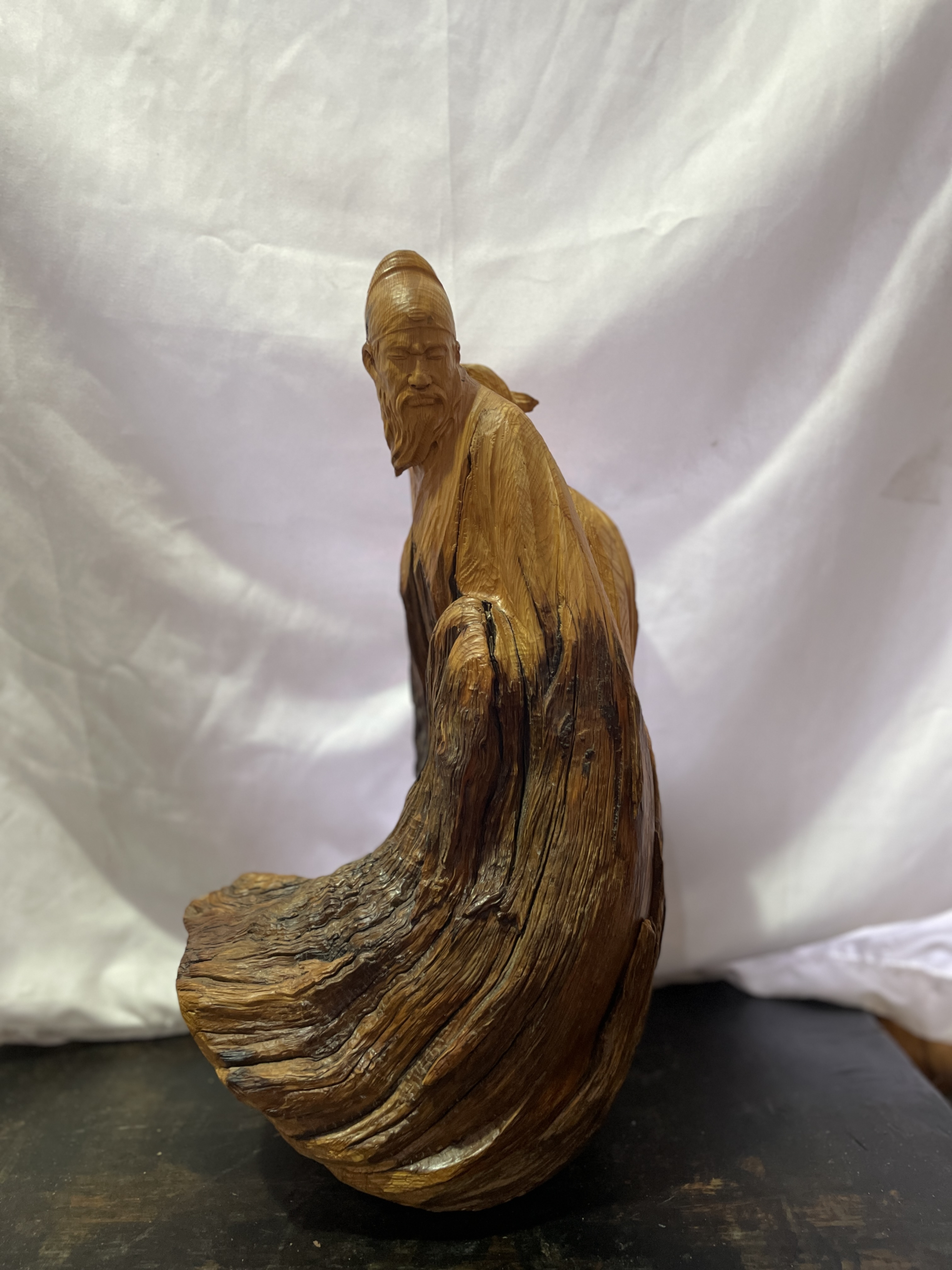 崖柏李白雕刻摆件