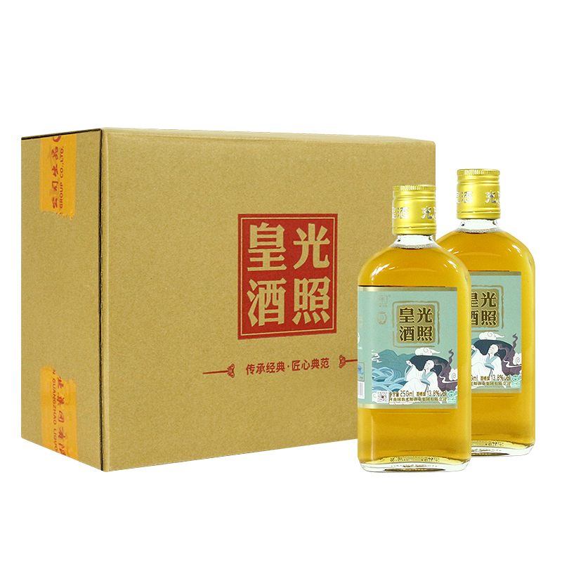 国韵光照皇酒250ml*1瓶传统半甜型黄酒绵甜醇香古法酿造