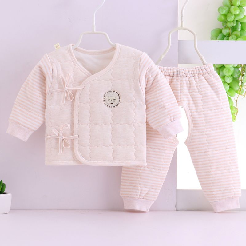 新生儿棉衣服夹棉和尚服加厚春秋冬季保暖刚初出生婴儿套装