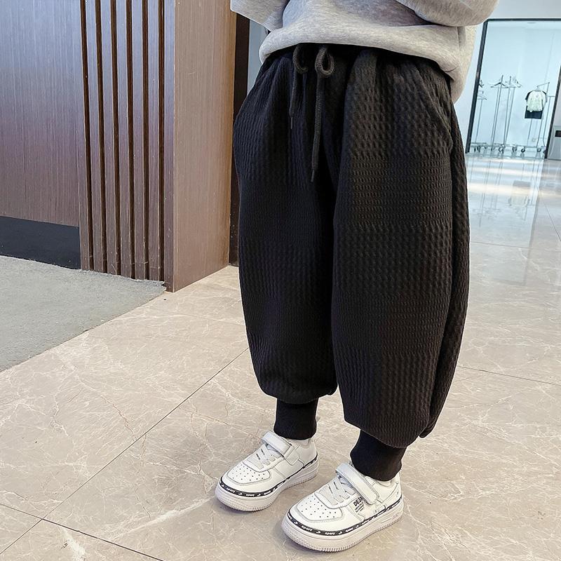 女童裤子秋冬外穿女宝宝一体绒运动裤小童宽松儿童洋气加绒长裤潮