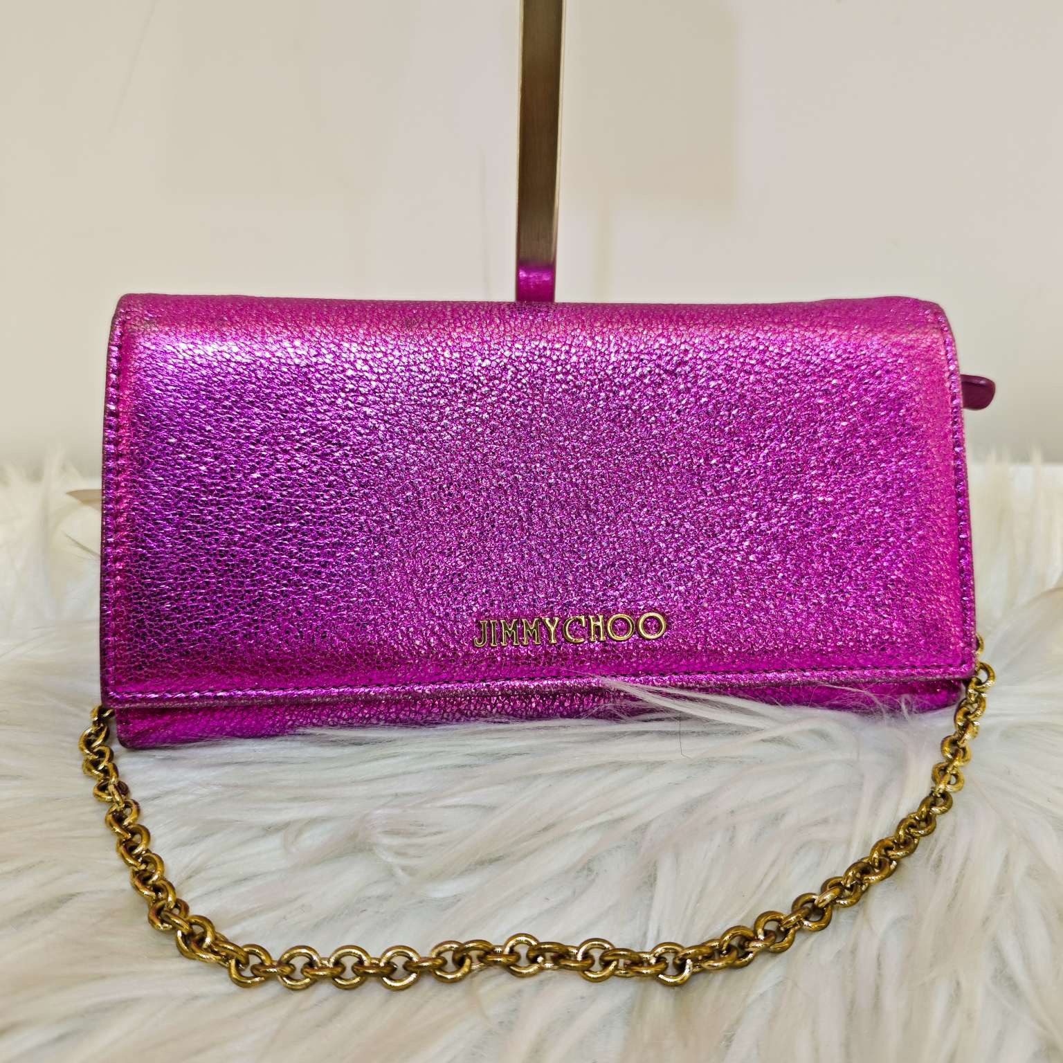 95新 JIMMY CHOO/吉米周 jimmy链条包a2589