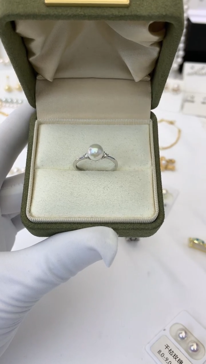 【闪购商品】海水珍珠戒指银S925镶嵌海水珍珠   戒指