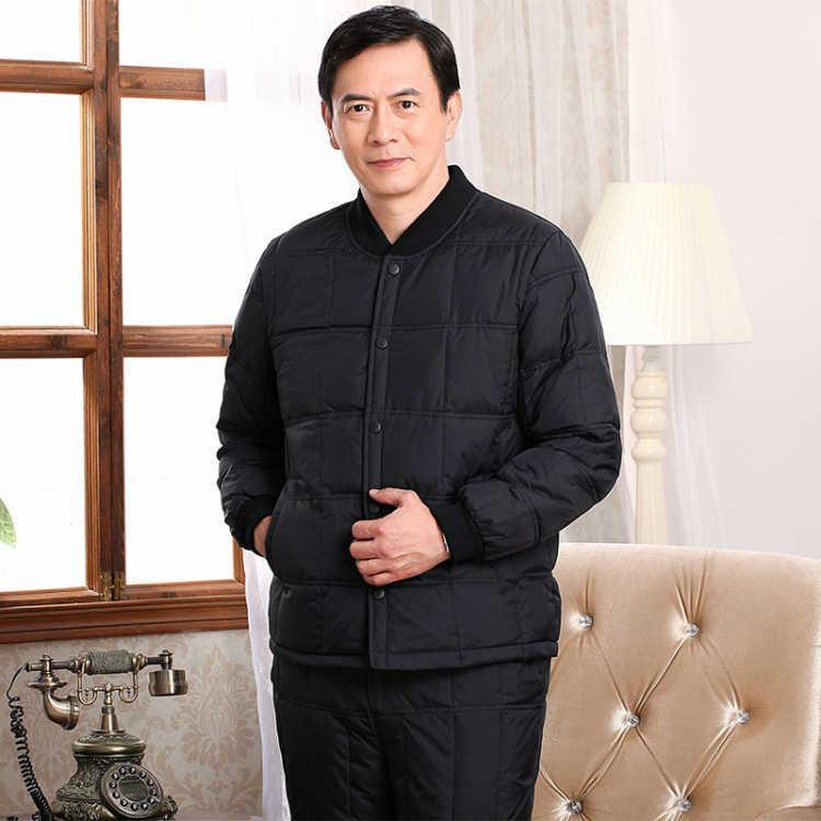 鸭鸭中老年羽绒服男装内胆上衣秋冬内外穿保暖上衣爸爸款加厚羽绒