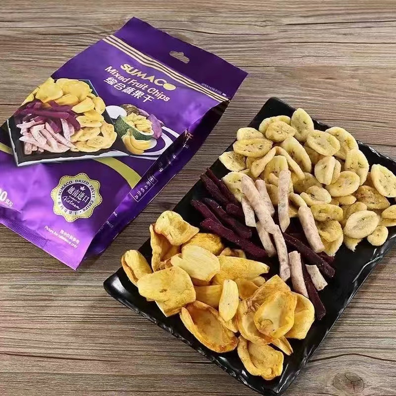 越南进口素玛哥综合水果干菠萝蜜干香芋头紫薯干非油炸蔬果干零食