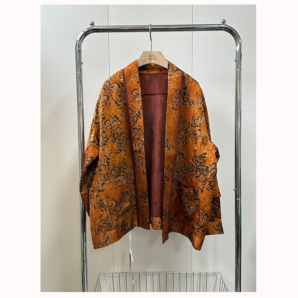 ML11732  春夏新款宽松花色女士休闲外套香云纱