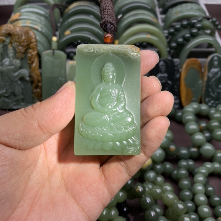 河磨玉大佛吊坠 不讲价 免开尊口