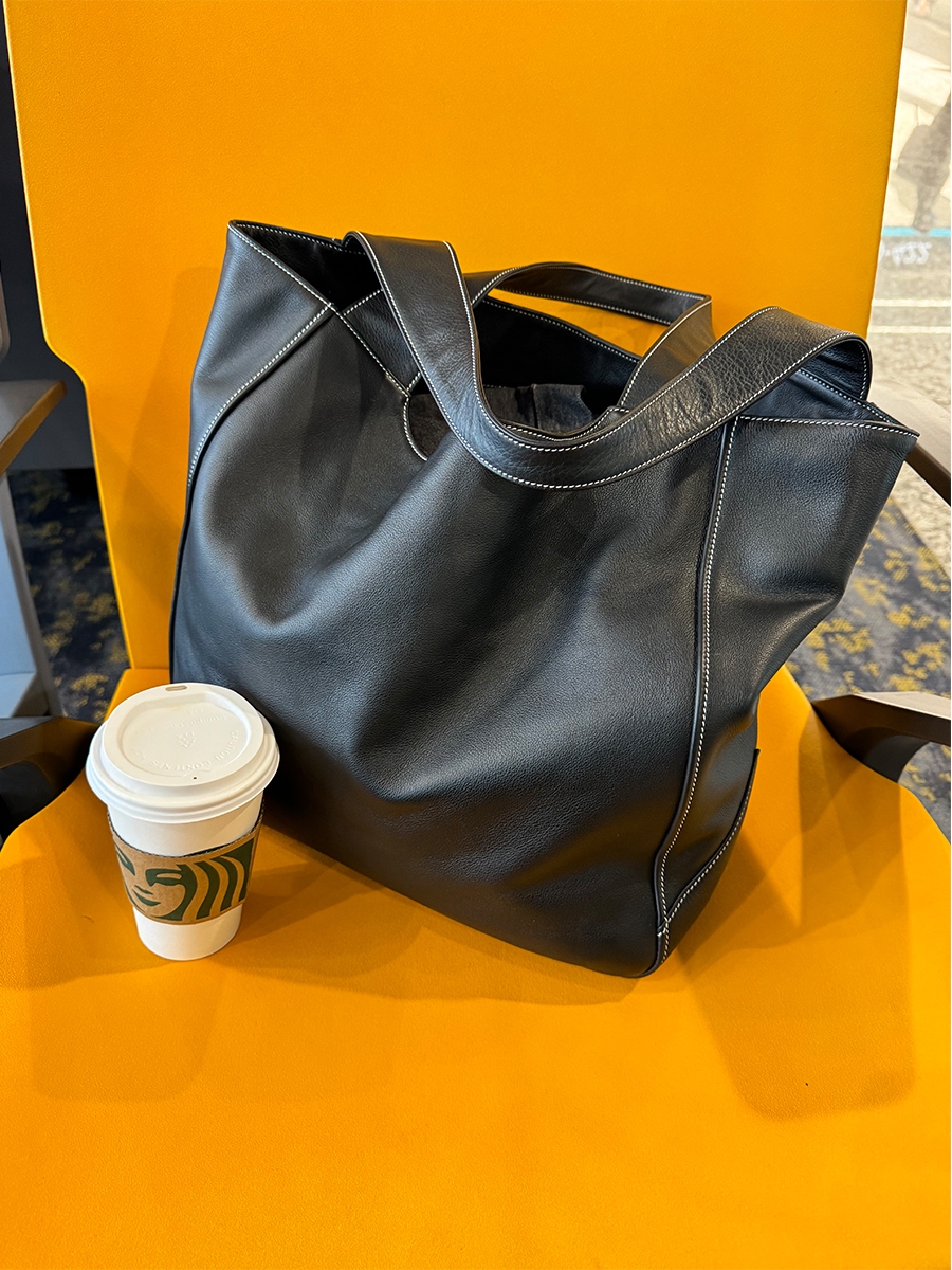 UNISOUL 高端进口头层牛皮慵懒松弛风托特包大容量手提包 0019