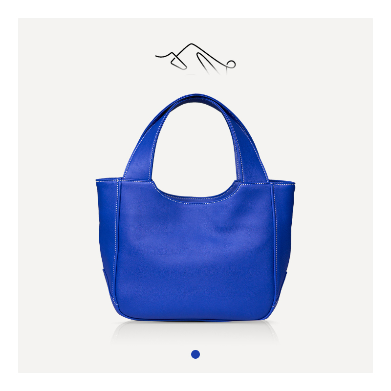 UNISOUL高端时尚女包头层牛皮手提包轻奢菜篮子包女 0065