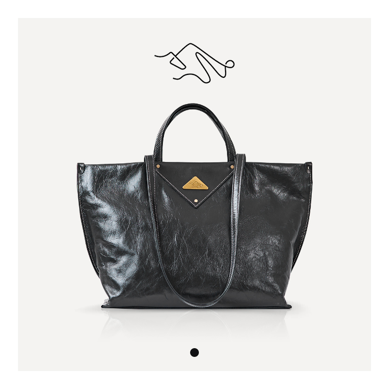 高端真皮手提单肩托特包潮时尚高级感女包潮流 1123