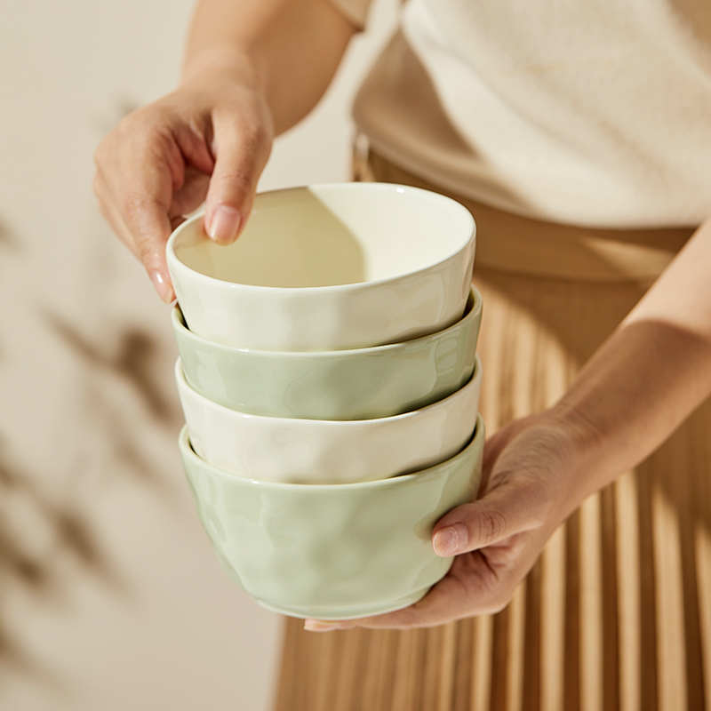 石纹奶油系列 4.5英寸饭碗家用陶瓷餐具 