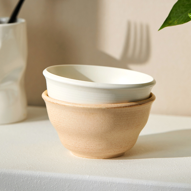 檀枂窑变系列4.5英寸米饭碗复古家用创意陶瓷商用餐碗吃饭碗