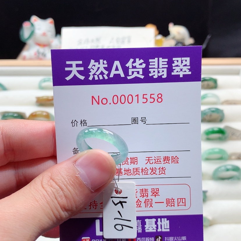 【闪购商品】翡翠戒指未镶嵌夜