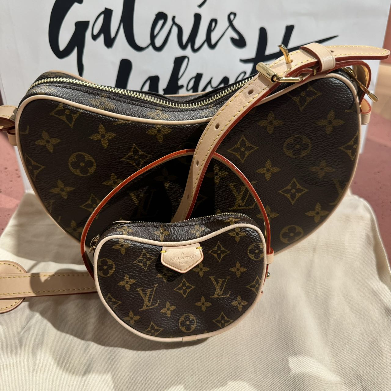 全新未使用 LouisVuitton/路易威登    LV老花豌豆包
