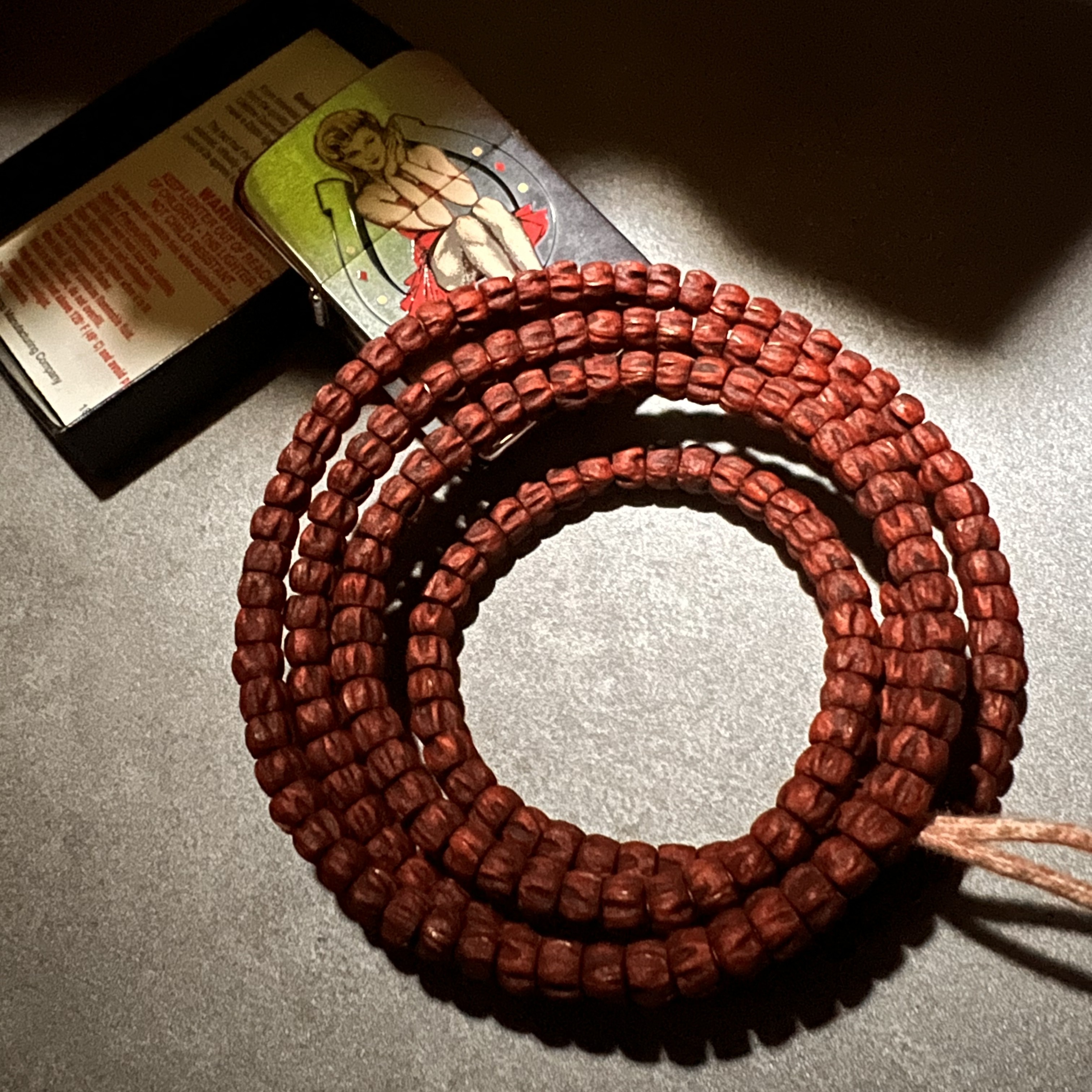 热振红芽多棱方块顺紫檀供108长串