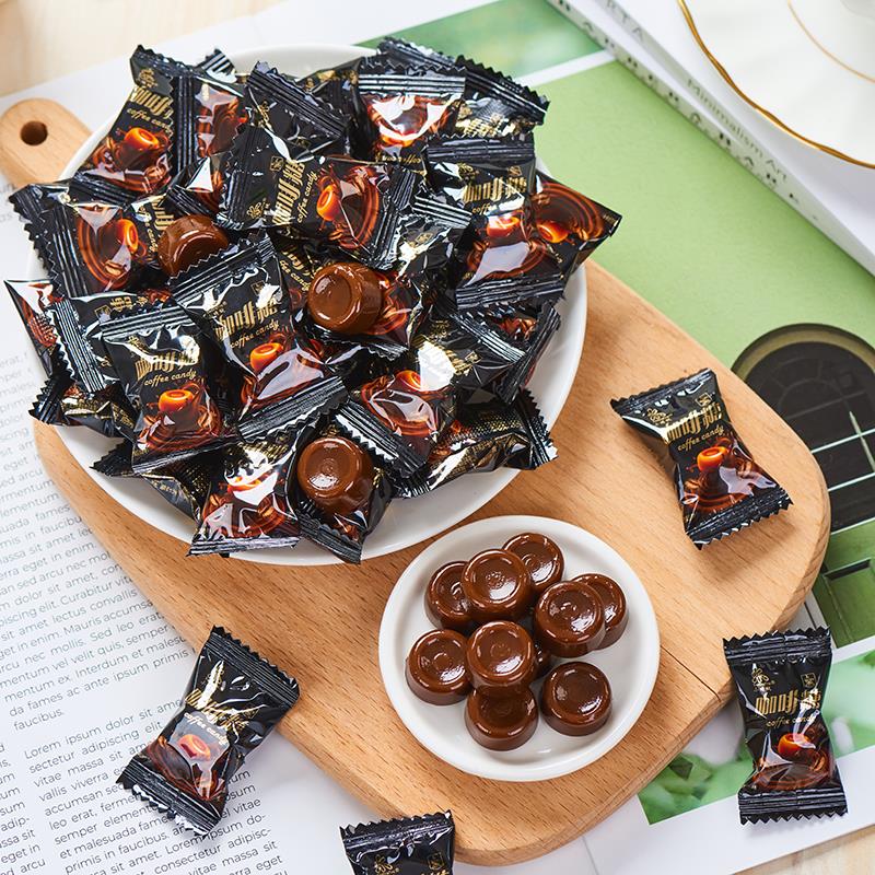 特浓咖啡糖硬糖散装糖果婚庆喜糖醇香黑咖啡味太妃糖休闲零食批发