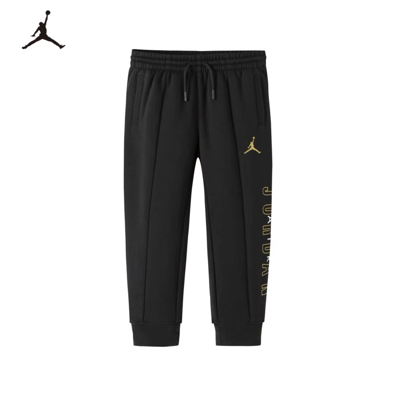 Nike Air Jordan 耐克童装男女童加绒保暖长裤冬季儿童针织运动裤