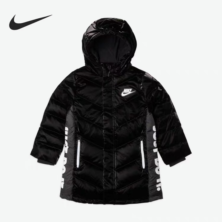 Nike耐克童装冬新专柜正品男女童百搭中长款厚羽绒服