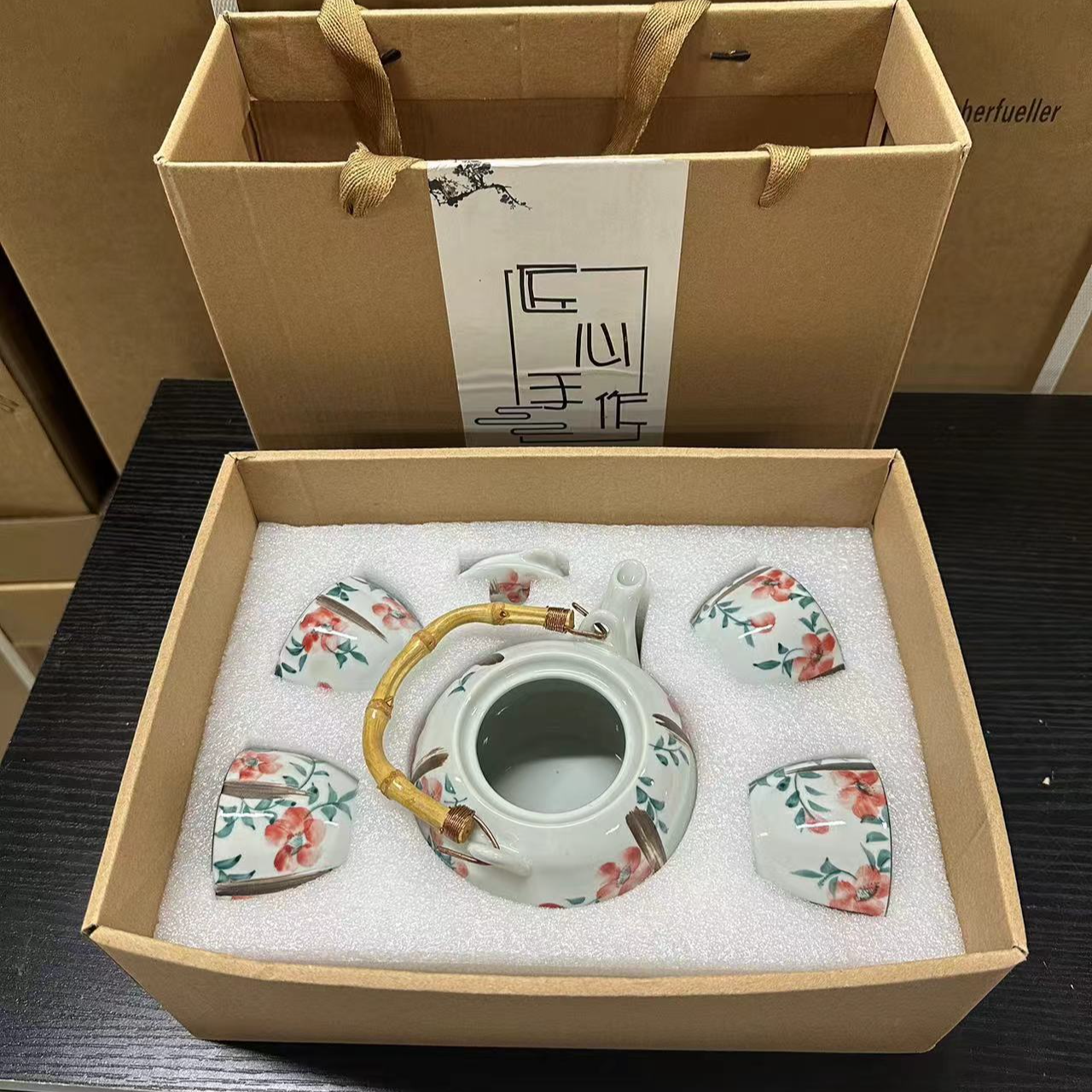 大倩田园风水壶茶壶茶具套装伴手礼礼盒装渠道