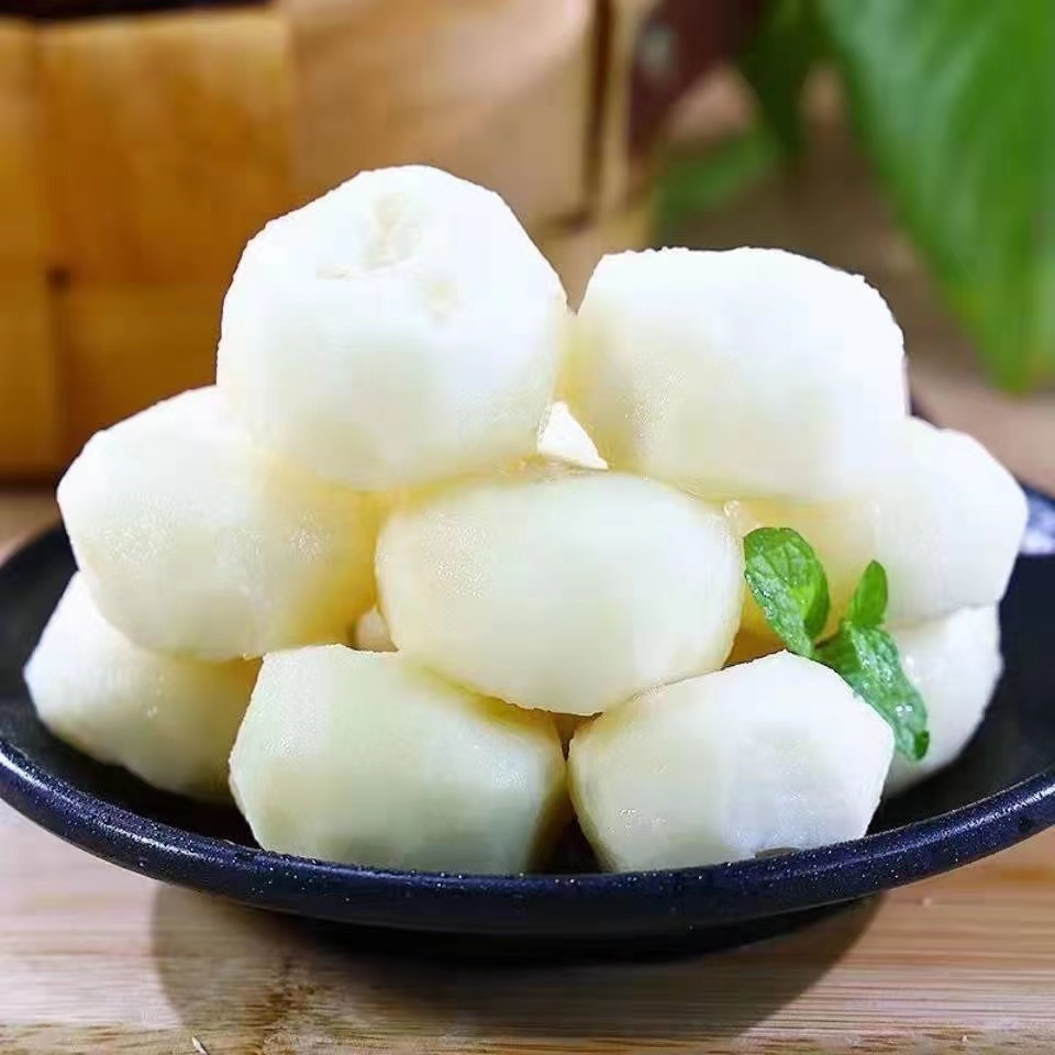 去皮马蹄新鲜马蹄肉做馅料配菜真空包装带冰发货去皮马蹄果