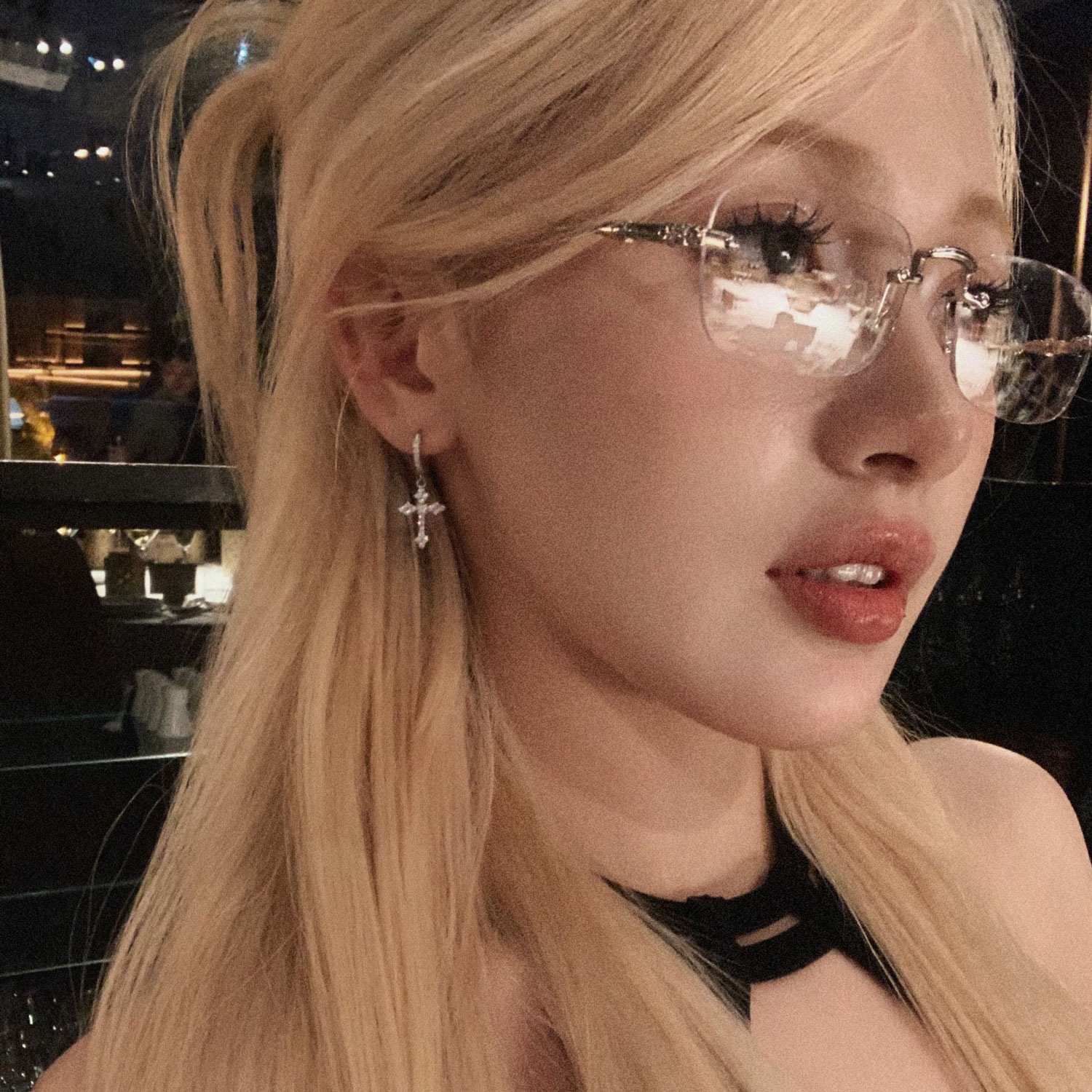 hucares「无边框之神」定制防蓝光平光镜抗辐射方框椭圆框高智感