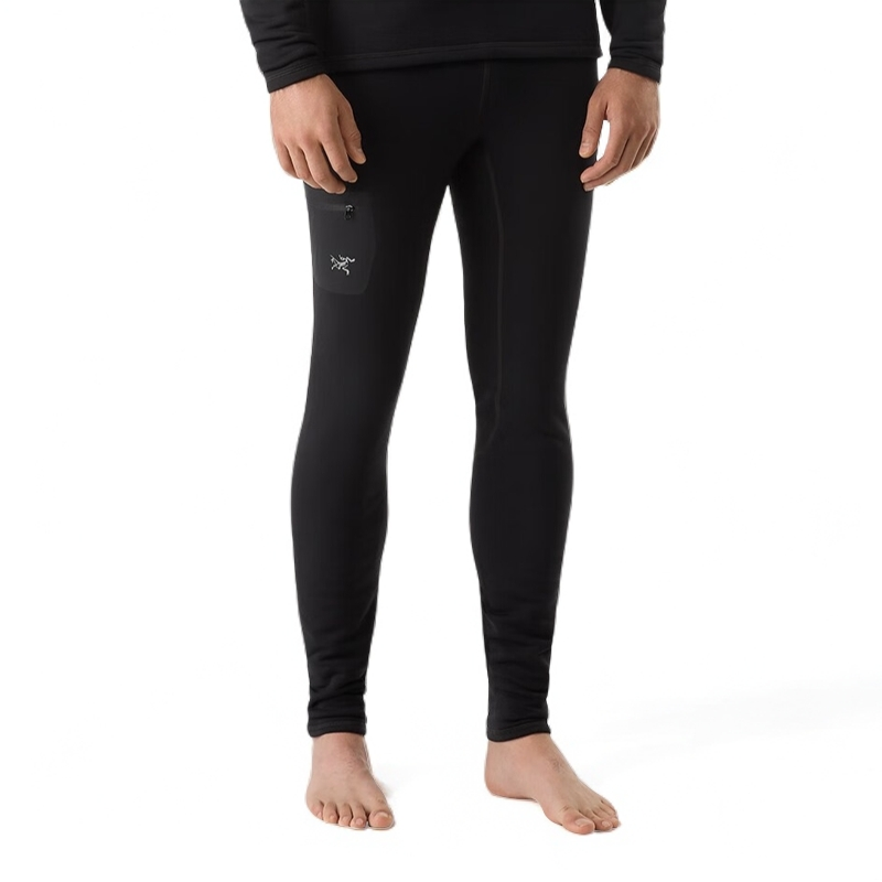 始祖鸟抓绒裤Rho Heavyweight 透气抓绒修身弹力保暖裤打底裤